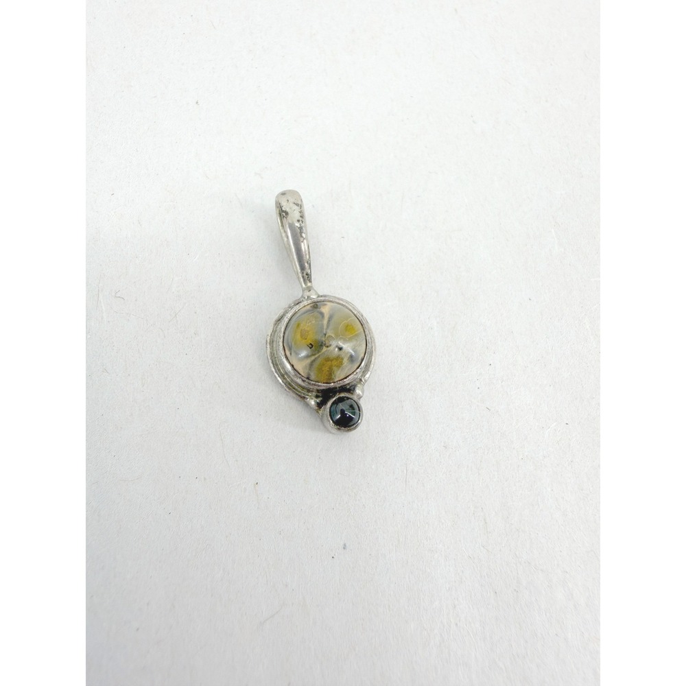Sajen 925 Sterling Silver Jasper and Black Onyx Artisan Pendant Bali Style